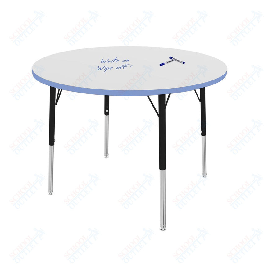 Marco MG2200 Series 36" Round Preschool Table w/ Dry Erase Top Adj Height 16" - 24" (MG2244 - DA) - SchoolOutlet