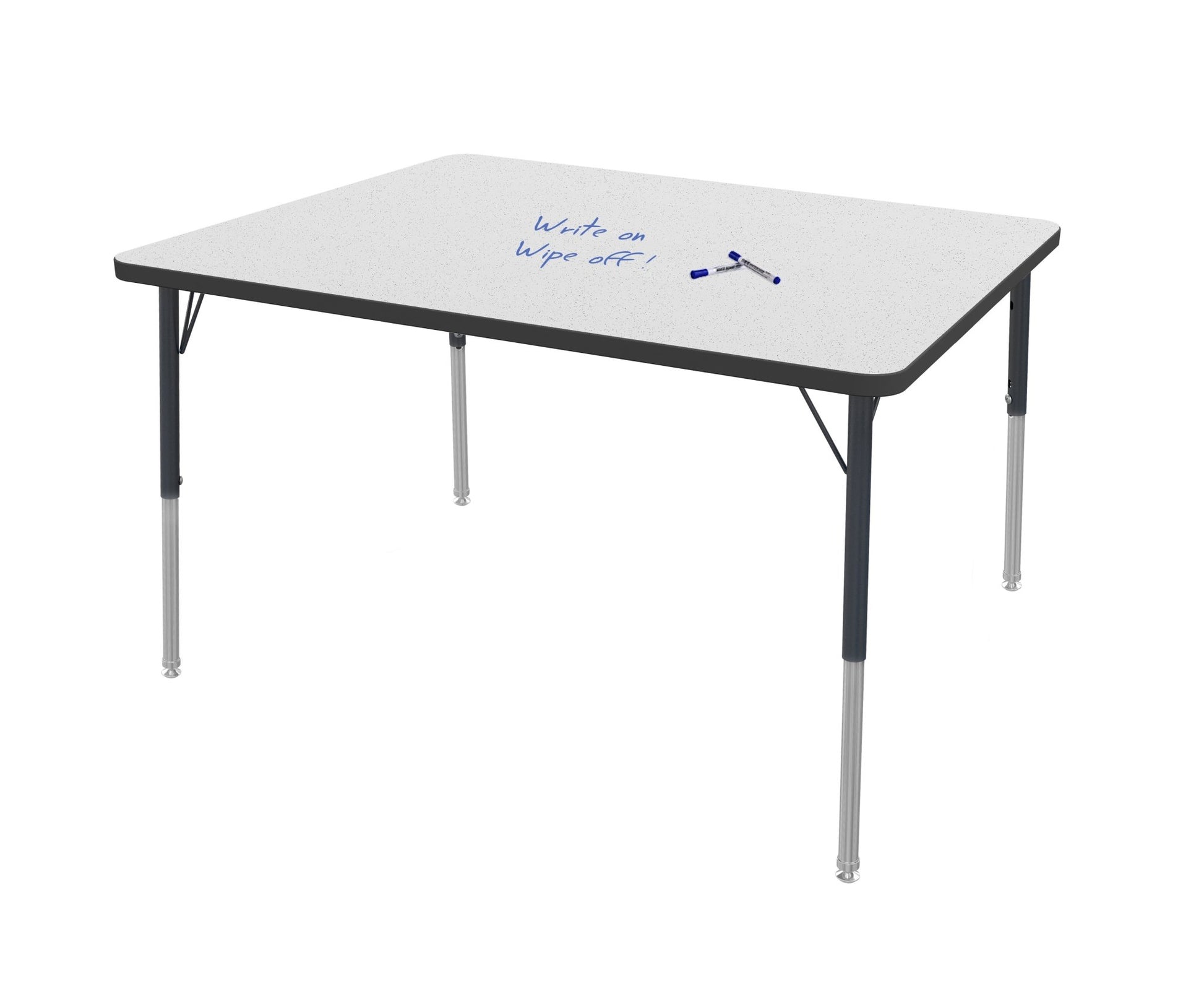Marco MG2200 Series Rectangle Preschool Table w/ Dry Erase Top 36" x 48" Adj Height 16" - 24" (MG2246 - DA) - SchoolOutlet
