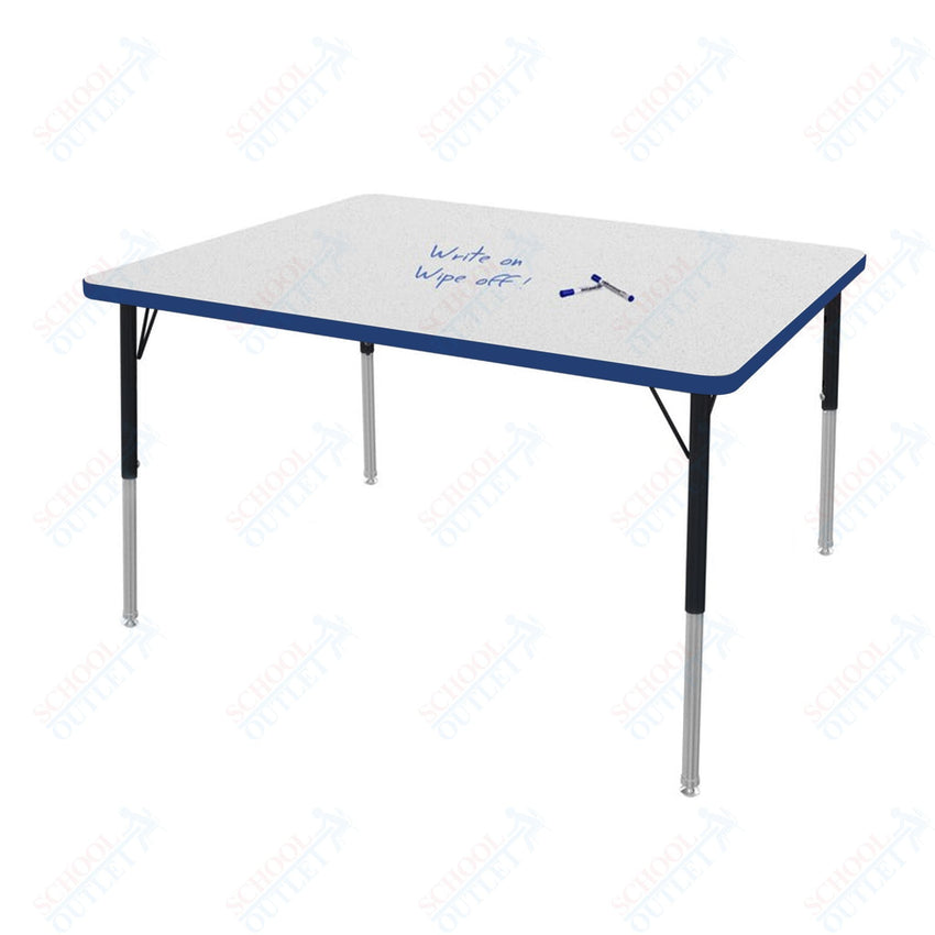 Marco MG2200 Series Rectangle Preschool Table w/ Dry Erase Top 36" x 48" Adj Height 16" - 24" (MG2246 - DA) - SchoolOutlet