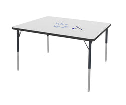 Marco MG2200 Series Rectangle Activity Table w/ Dry Erase Top 36" x 48" Adj Height 21"-30" (MG2246-DB)