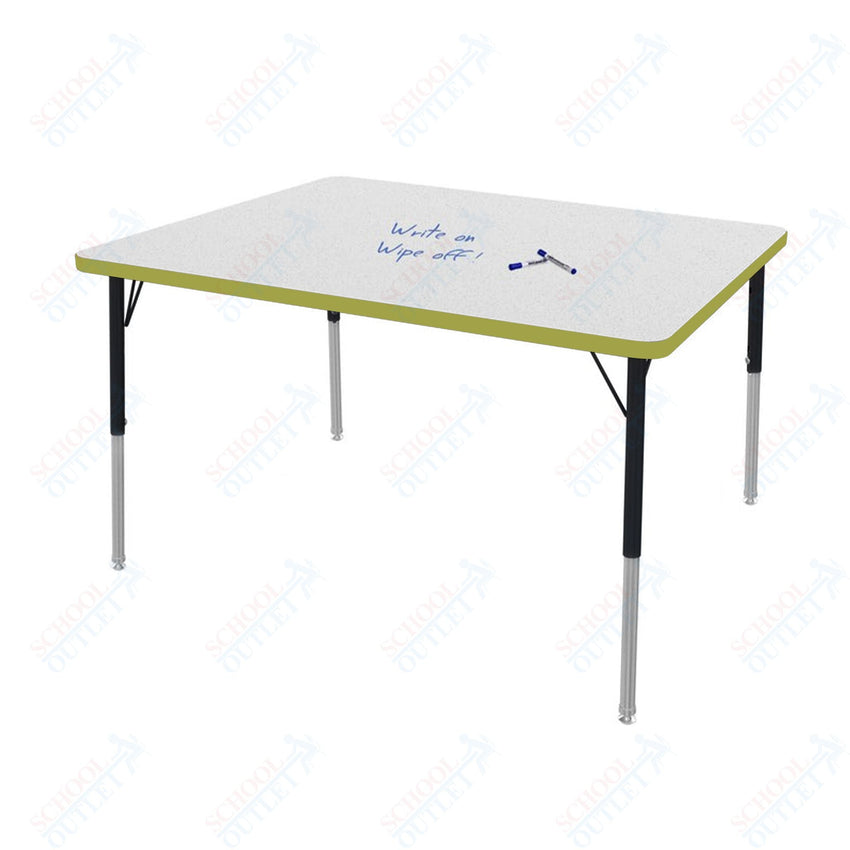 Marco MG2200 Series Rectangle Activity Table w/ Dry Erase Top 36" x 48" Adj Height 21" - 30" (MG2246 - DB) - SchoolOutlet
