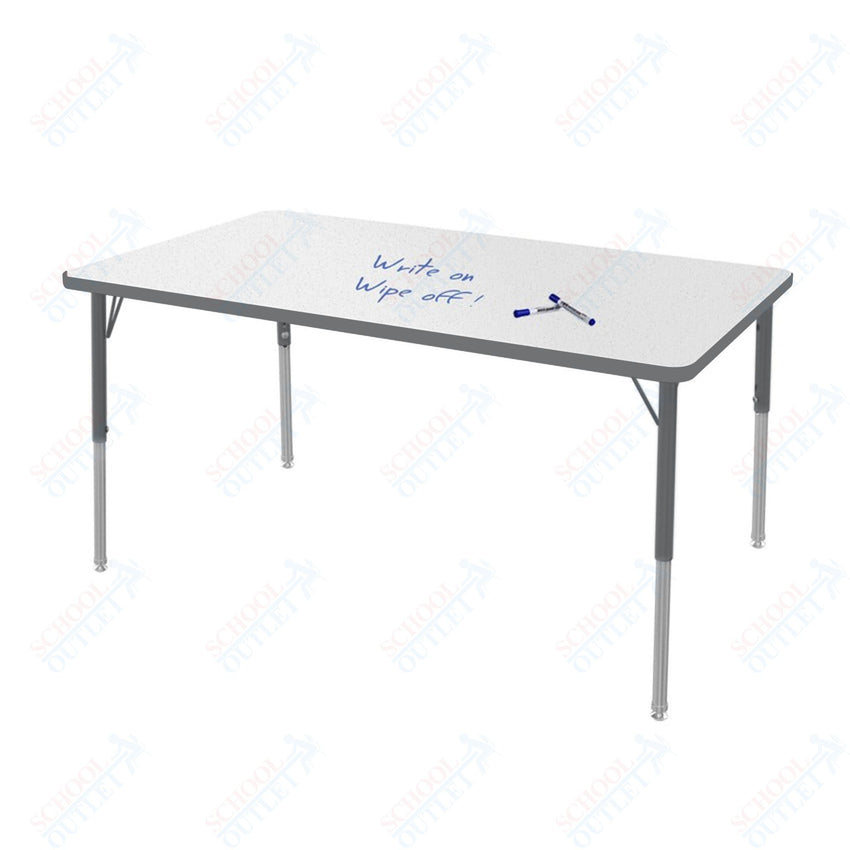 Marco MG2200 Series Rectangle Preschool Table w/ Dry Erase Top 36" x 60" Adj Height 16" - 24" (MG2247 - DA) - SchoolOutlet