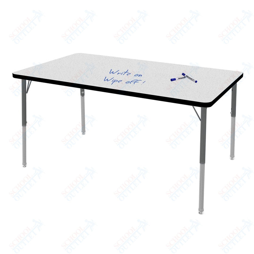 Marco MG2200 Series Rectangle Activity Table w/ Dry Erase Top 36" x 60" Adj Height 21" - 30" (MG2247 - DB) - SchoolOutlet