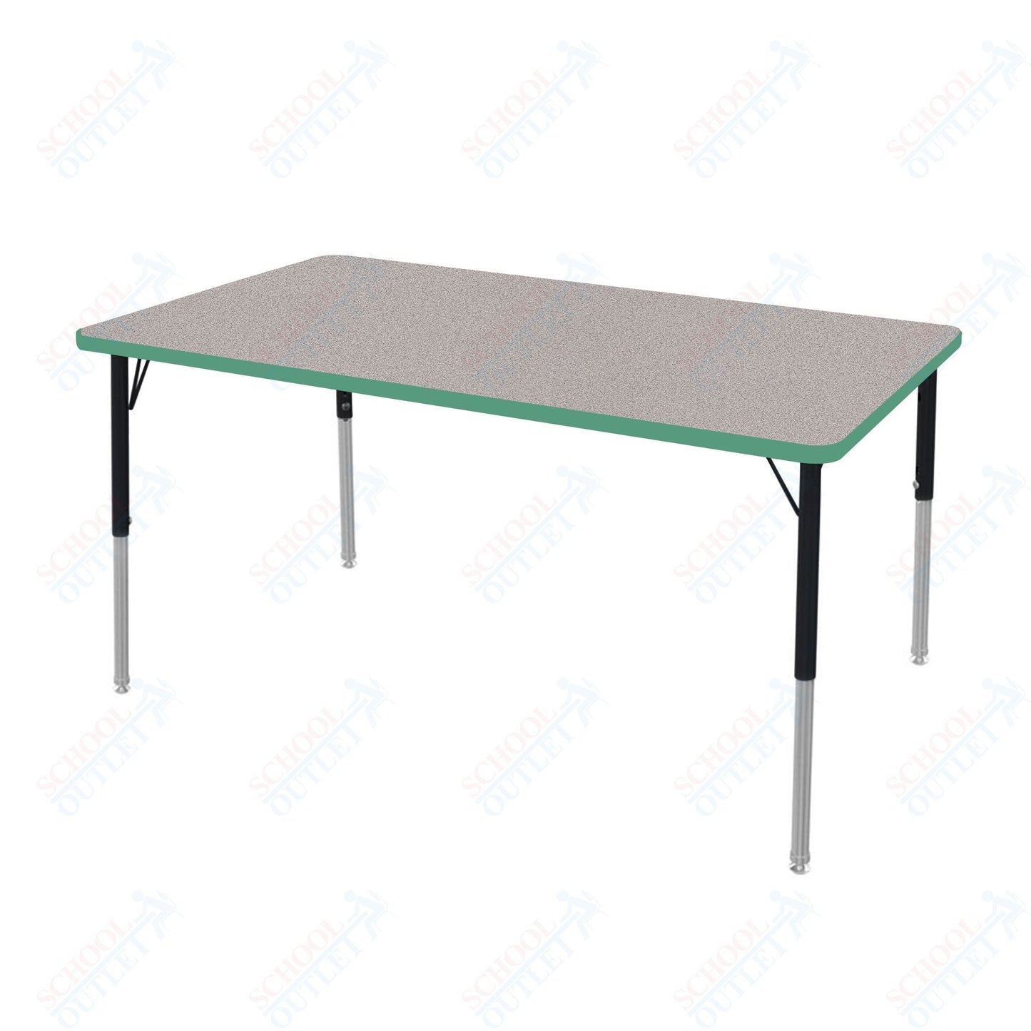 Marco MG2200 Series Rectangle Preschool Table 36" x 60" Adjustable Height 16" - 24" (MG2247 - MA) - SchoolOutlet