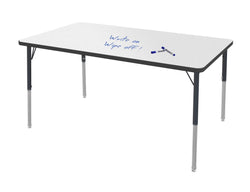 Marco MG2200 Series Rectangle Activity Table w/ Dry Erase Top 36" x 72" Adj Height 21"-30" (MG2248-DB)