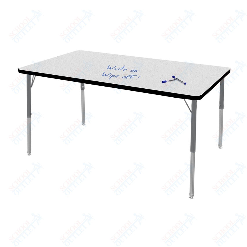 Marco MG2200 Series Rectangle Activity Table w/ Dry Erase Top 36" x 72" Adj Height 21" - 30" (MG2248 - DB) - SchoolOutlet