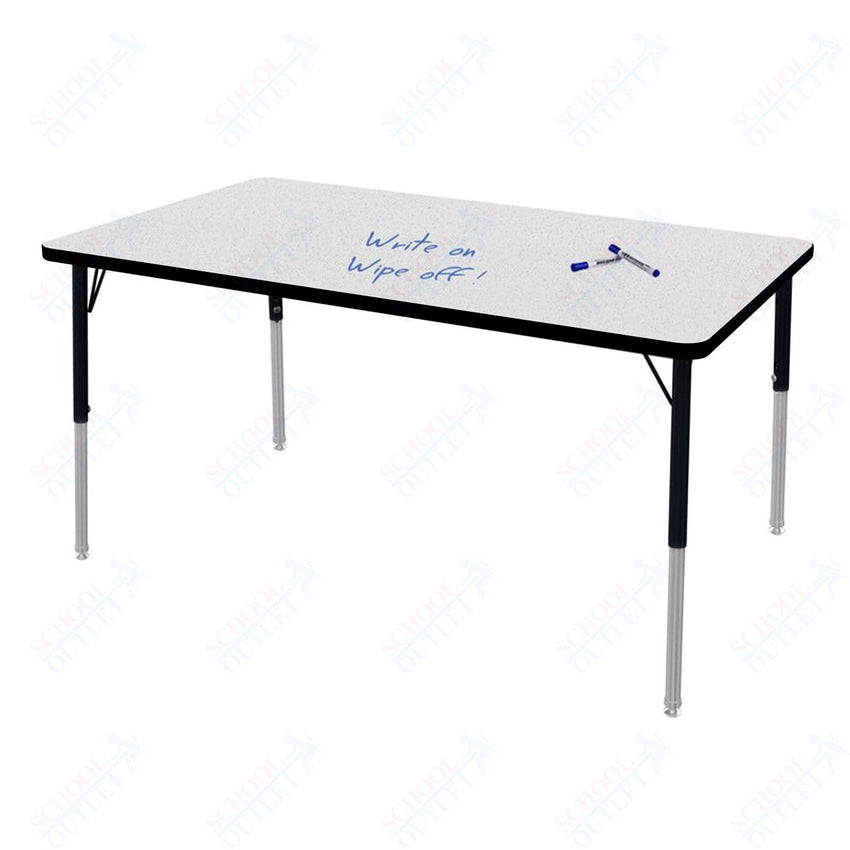 Marco MG2200 Series Rectangle Preschool Table w/ Dry Erase Top 42" x 60" Adj Height 16" - 24" (MG2250 - DA) - SchoolOutlet
