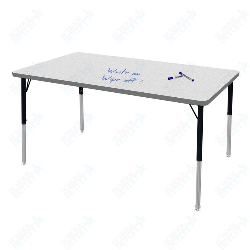 Marco MG2200 Series Rectangle Preschool Table w/ Dry Erase Top 42" x 60" Adj Height 16" - 24" (MG2250 - DA) - SchoolOutlet
