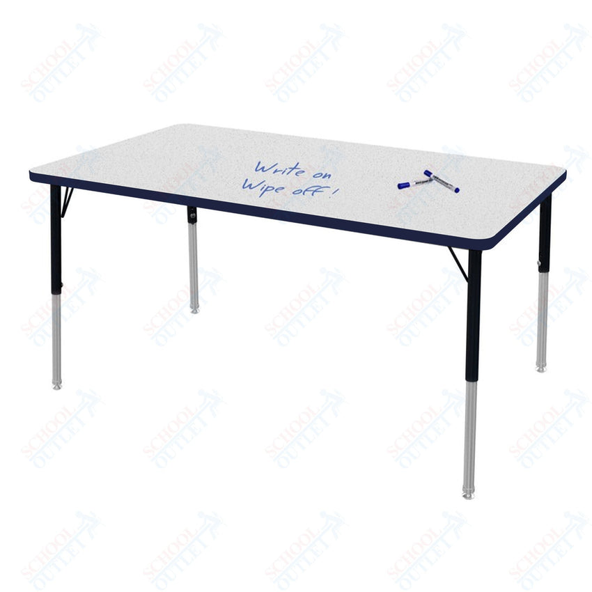Marco MG2200 Series Rectangle Preschool Table w/ Dry Erase Top 42" x 60" Adj Height 16" - 24" (MG2250 - DA) - SchoolOutlet