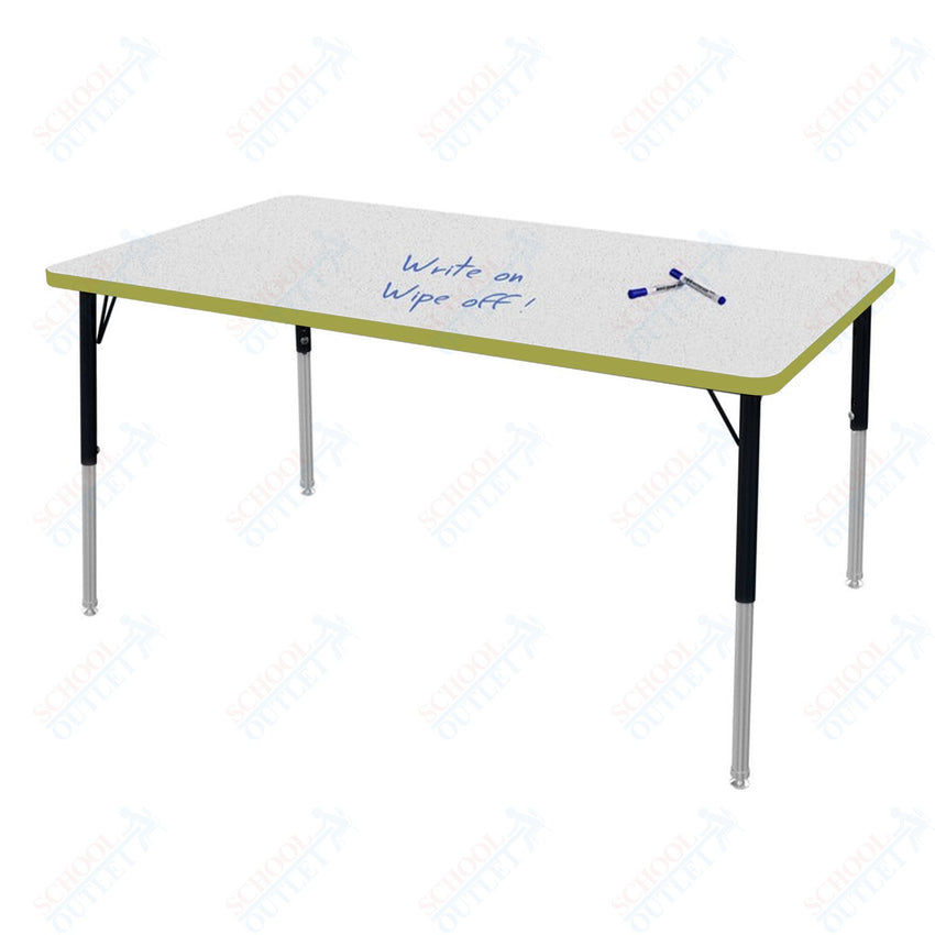 Marco MG2200 Series Rectangle Preschool Table w/ Dry Erase Top 42" x 60" Adj Height 16" - 24" (MG2250 - DA) - SchoolOutlet