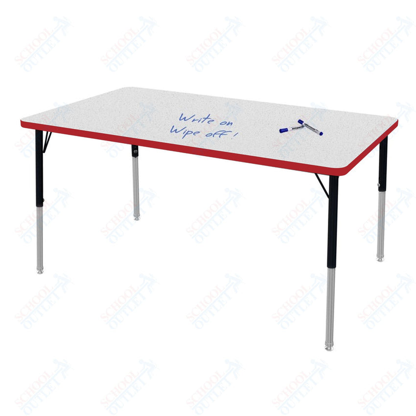 Marco MG2200 Series Rectangle Preschool Table w/ Dry Erase Top 42" x 60" Adj Height 16" - 24" (MG2250 - DA) - SchoolOutlet