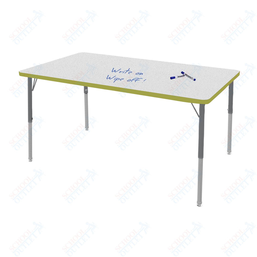 Marco MG2200 Series Rectangle Activity Table w/ Dry Erase Top 42" x 60" Adj Height 21" - 30" (MG2250 - DB) - SchoolOutlet