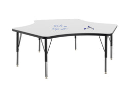 Marco MG2200 Series Delta Activity Table w/ Dry Erase Top 60" x 60" Adj Height 21"-30" (MG2251-DB)