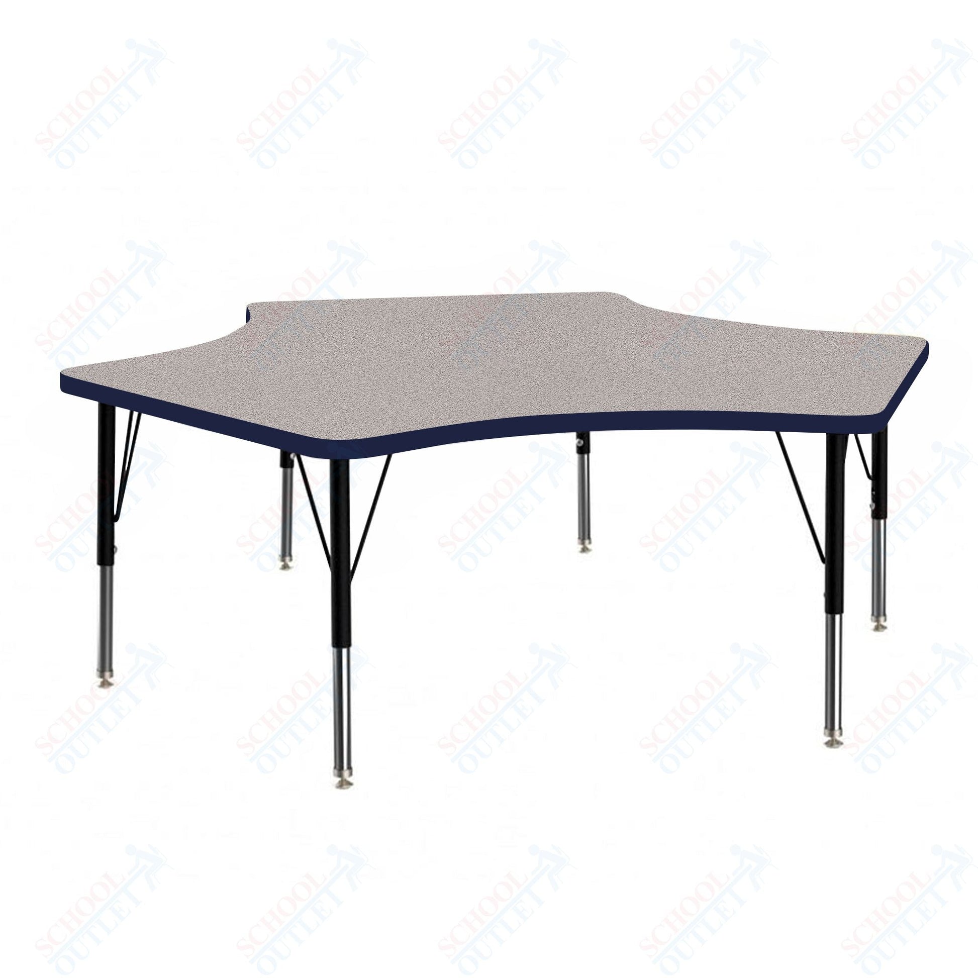 Marco MG2200 Series Delta Preschool Table 60" x 60" Adjustable Height 16" - 24" (MG2251 - MA) - SchoolOutlet