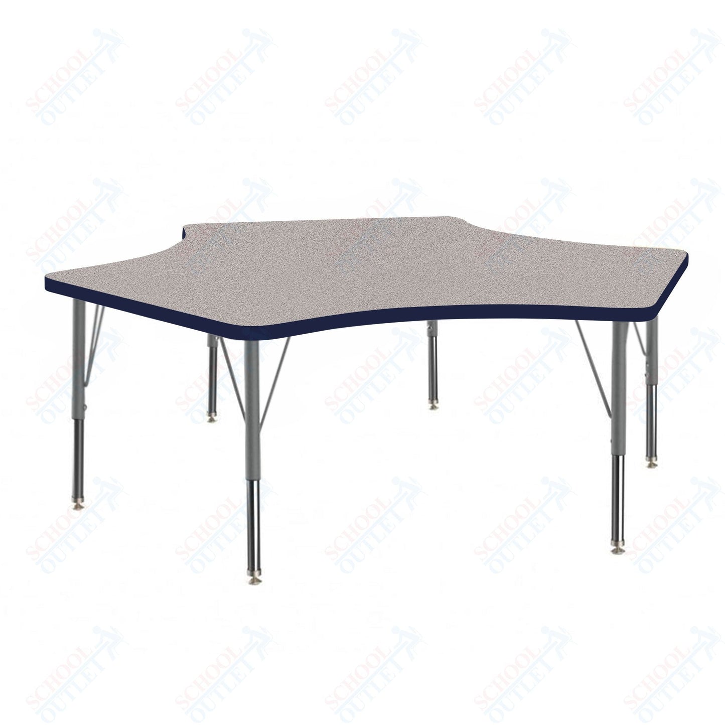 Marco MG2200 Series Delta Preschool Table 60" x 60" Adjustable Height 16" - 24" (MG2251 - MA) - SchoolOutlet
