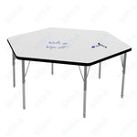 Marco MG2200 Series Hexagon Preschool Table w/ Dry Erase Top 54.5