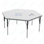 Marco MG2200 Series Hexagon Preschool Table w/ Dry Erase Top 54.5