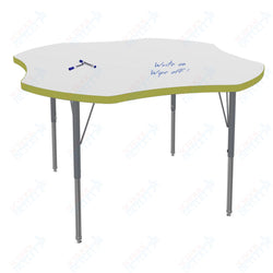 Marco MG2200 Series 48" Clover Activity Table w/ Dry Erase Top Adj Height 21"-30" (MG2265-DB)