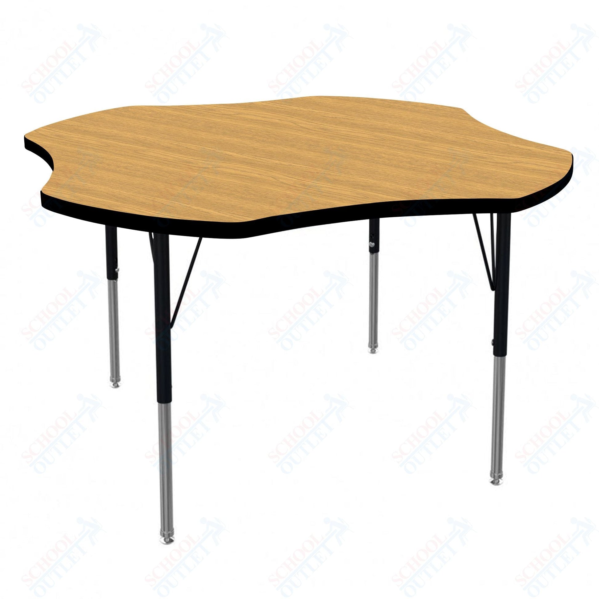 Marco MG2200 Series 48" Clover Activity Table Adjustable Height 21" - 30" (MG2265 - MB) - SchoolOutlet