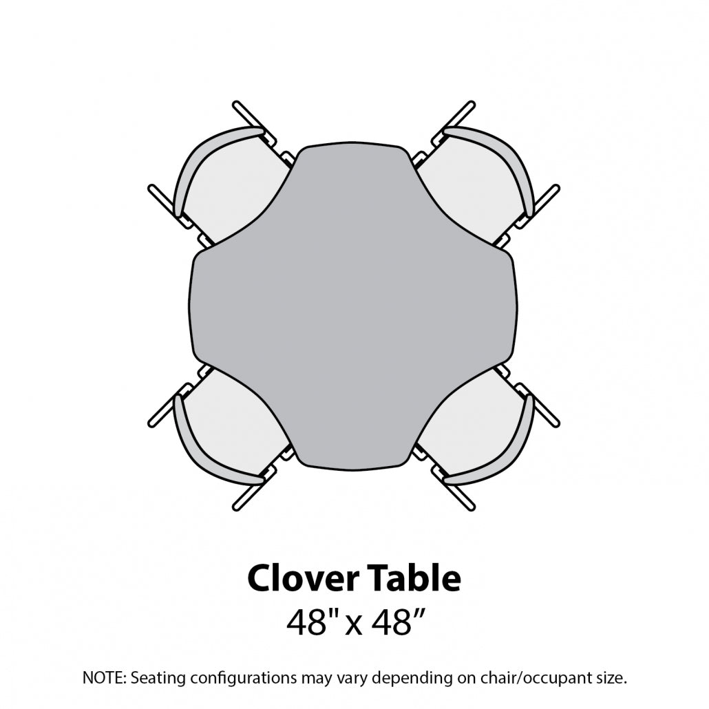 Marco MG2200 Series 48" Clover Activity Table Adjustable Height 21" - 30" (MG2265 - MB) - SchoolOutlet