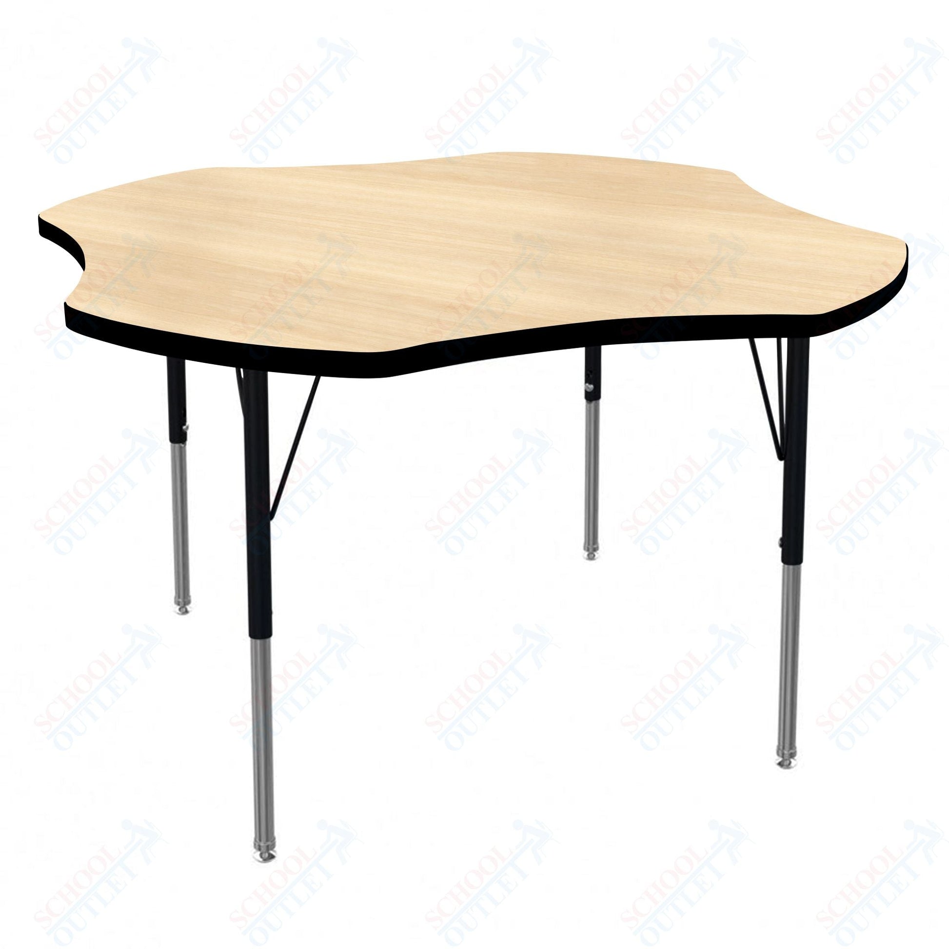 Marco MG2200 Series 48" Clover Activity Table Adjustable Height 21" - 30" (MG2265 - MB) - SchoolOutlet