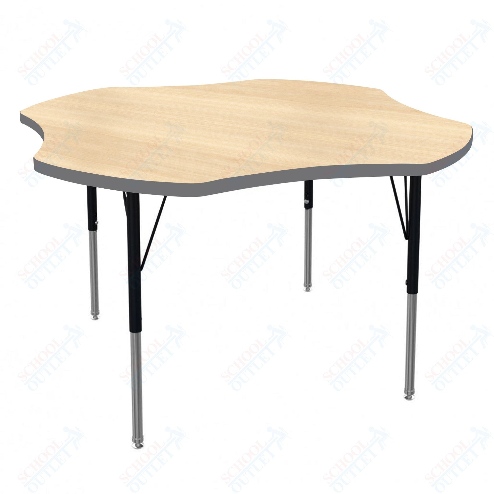 Marco MG2200 Series 48" Clover Activity Table Adjustable Height 21" - 30" (MG2265 - MB) - SchoolOutlet