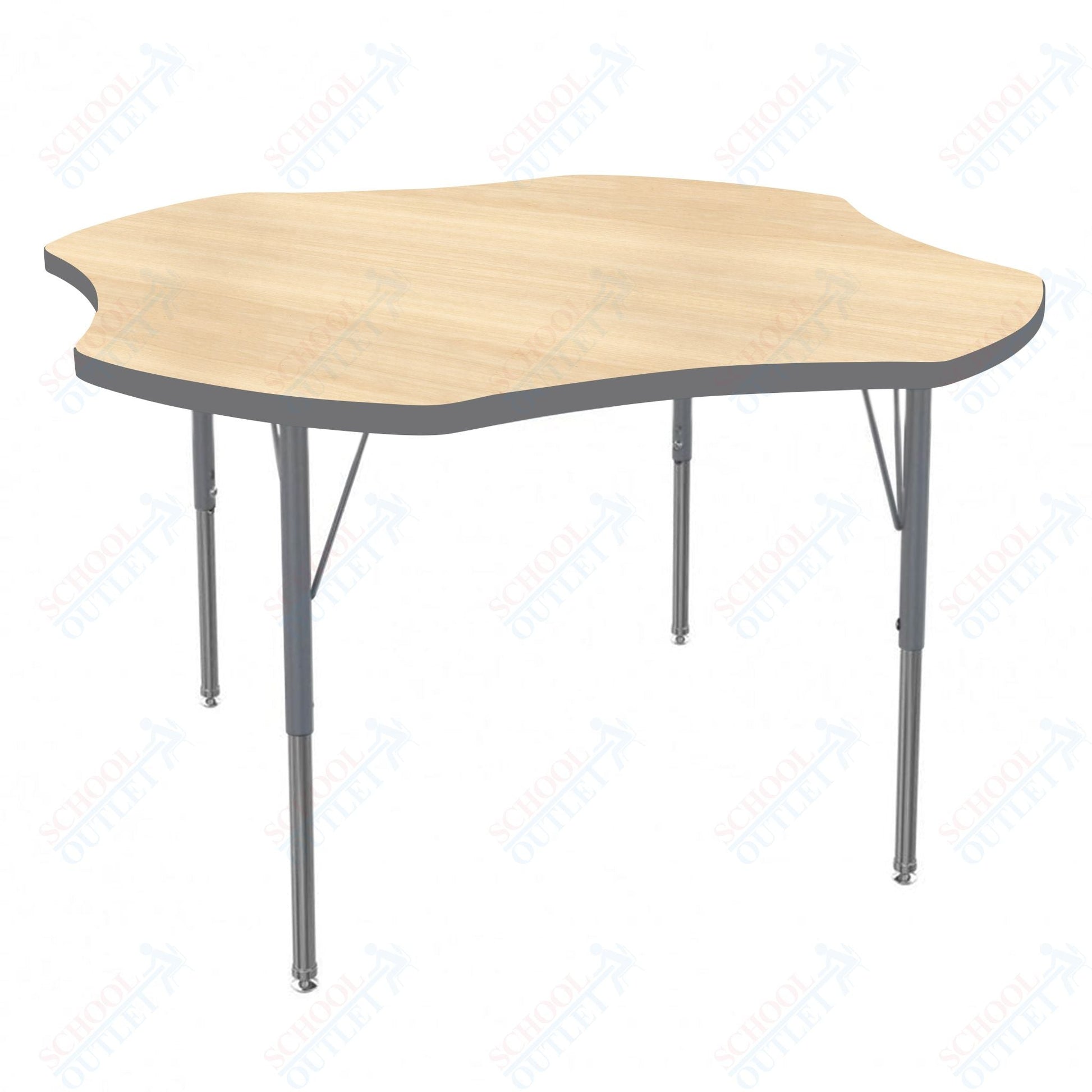 Marco MG2200 Series 48" Clover Activity Table Adjustable Height 21" - 30" (MG2265 - MB) - SchoolOutlet