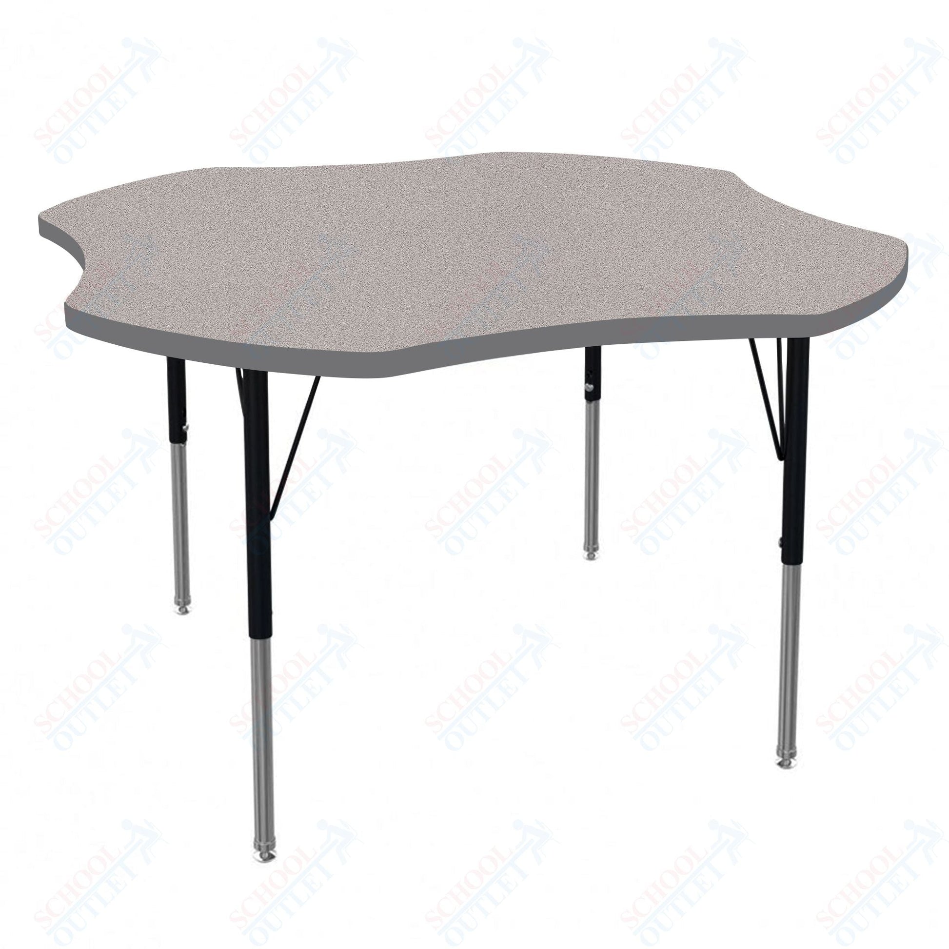 Marco MG2200 Series 48" Clover Activity Table Adjustable Height 21" - 30" (MG2265 - MB) - SchoolOutlet