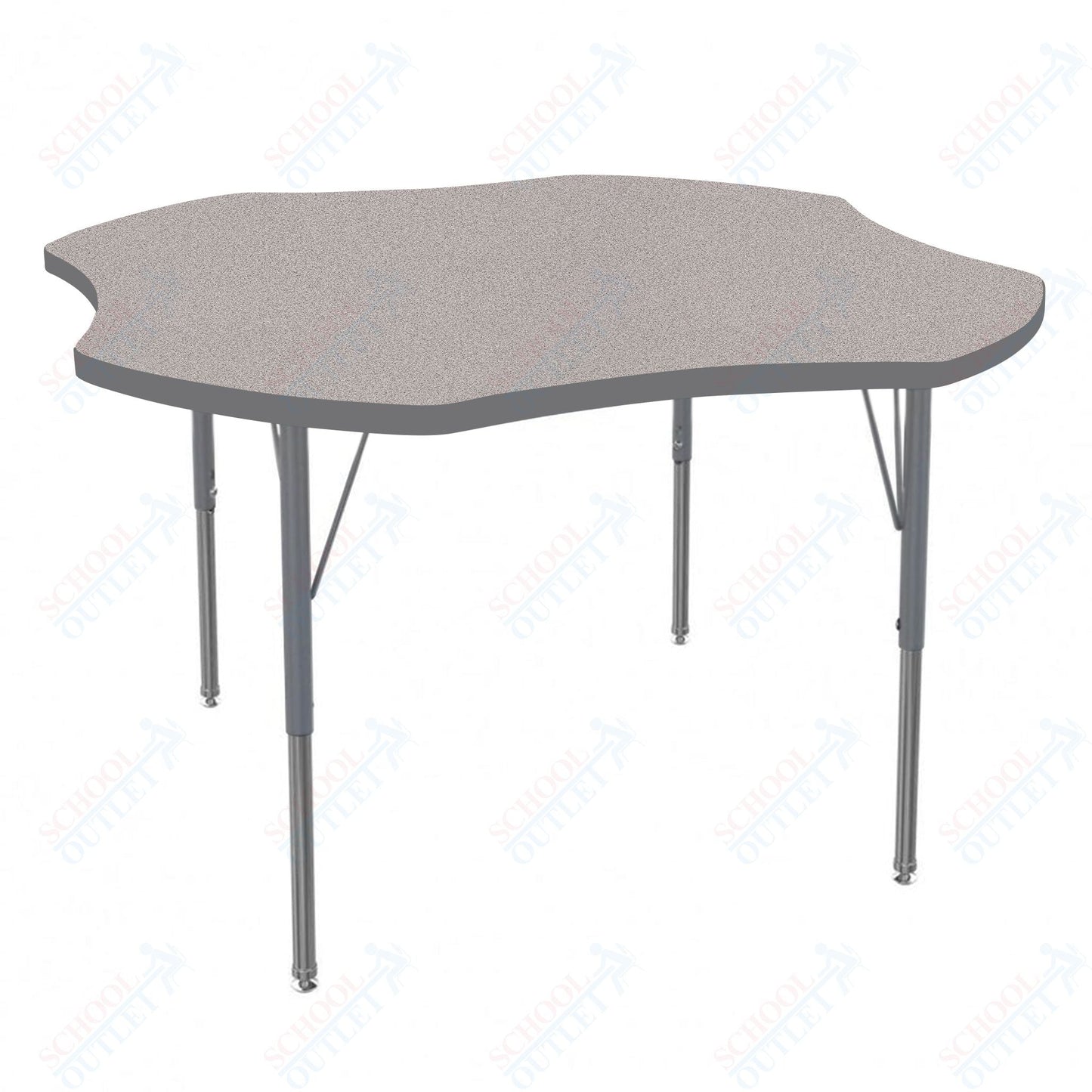 Marco MG2200 Series 48" Clover Activity Table Adjustable Height 21" - 30" (MG2265 - MB) - SchoolOutlet