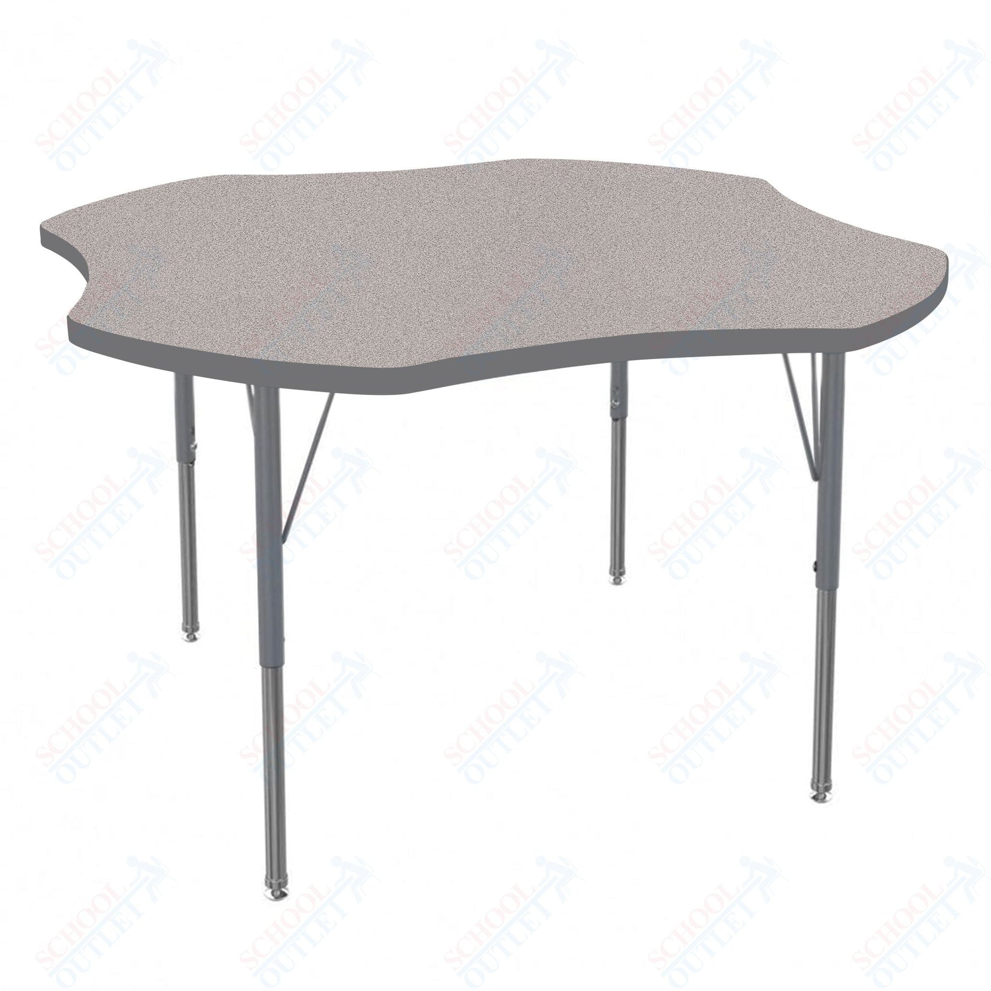 Marco MG2200 Series 48" Clover Activity Table Adjustable Height 21" - 30" (MG2265 - MB) - SchoolOutlet
