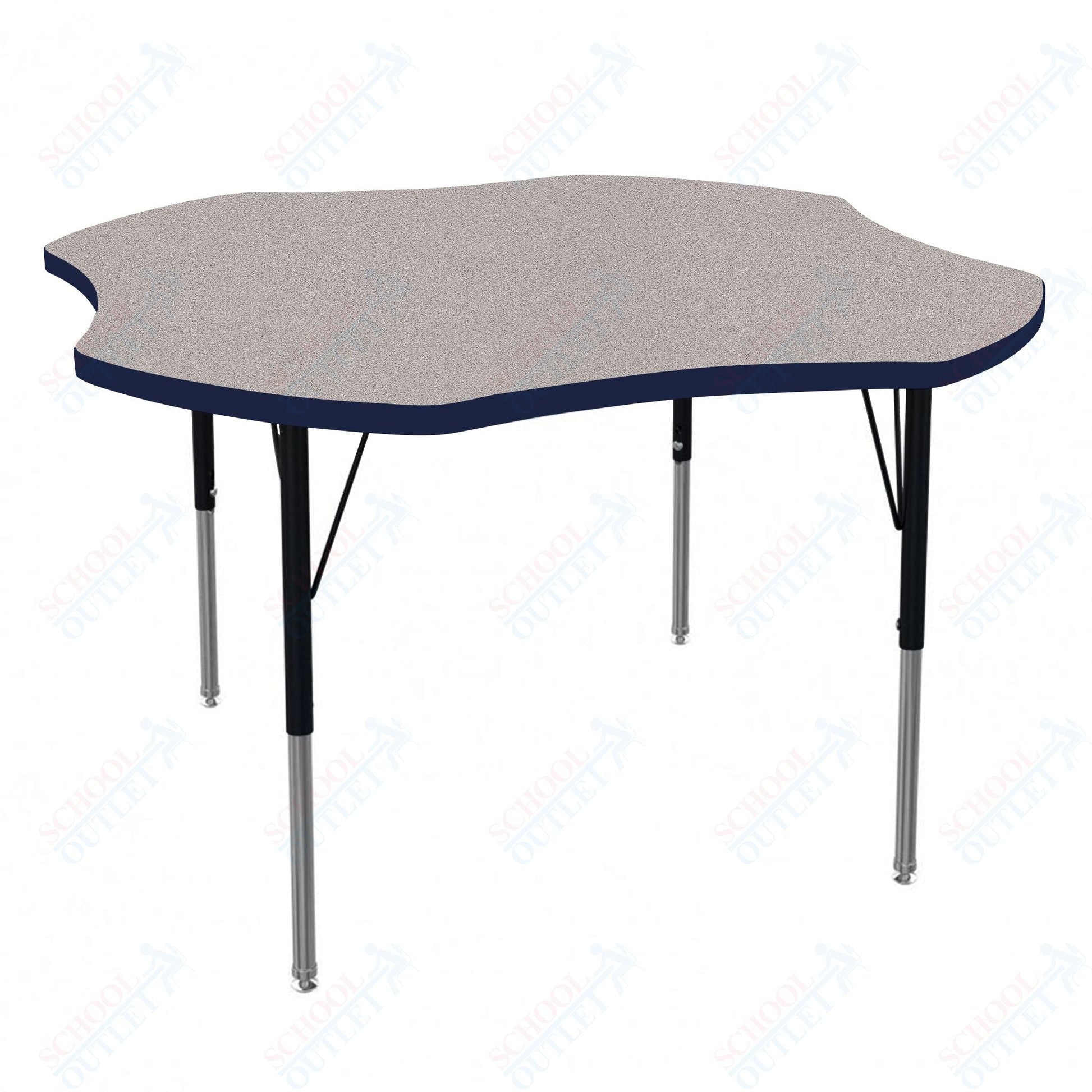 Marco MG2200 Series 48" Clover Activity Table Adjustable Height 21" - 30" (MG2265 - MB) - SchoolOutlet