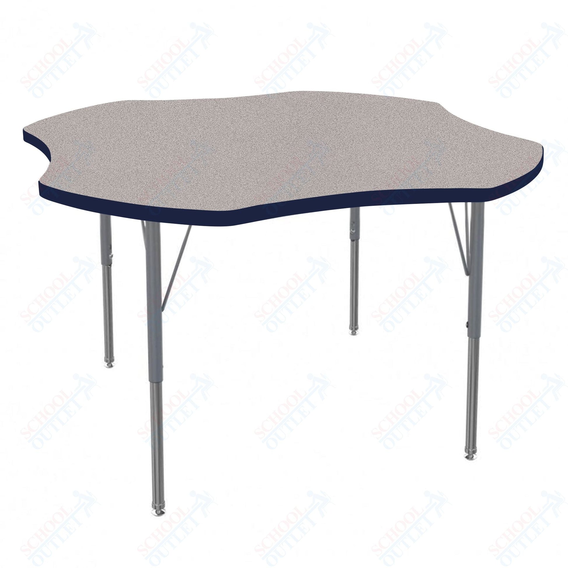 Marco MG2200 Series 48" Clover Activity Table Adjustable Height 21" - 30" (MG2265 - MB) - SchoolOutlet