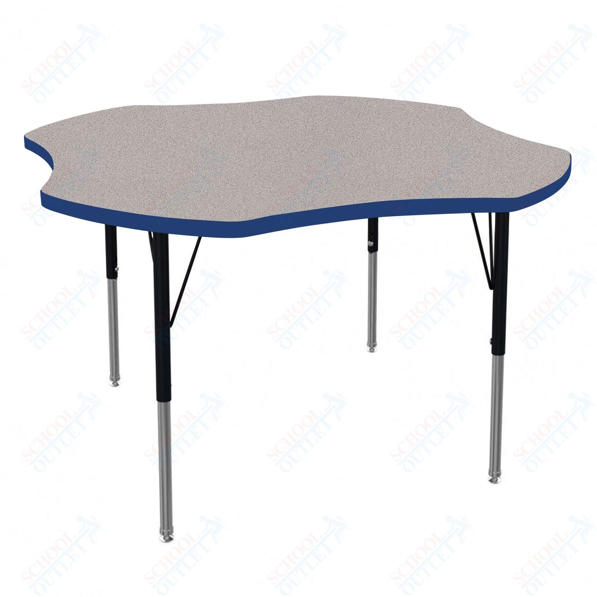 Marco MG2200 Series 48" Clover Activity Table Adjustable Height 21" - 30" (MG2265 - MB) - SchoolOutlet