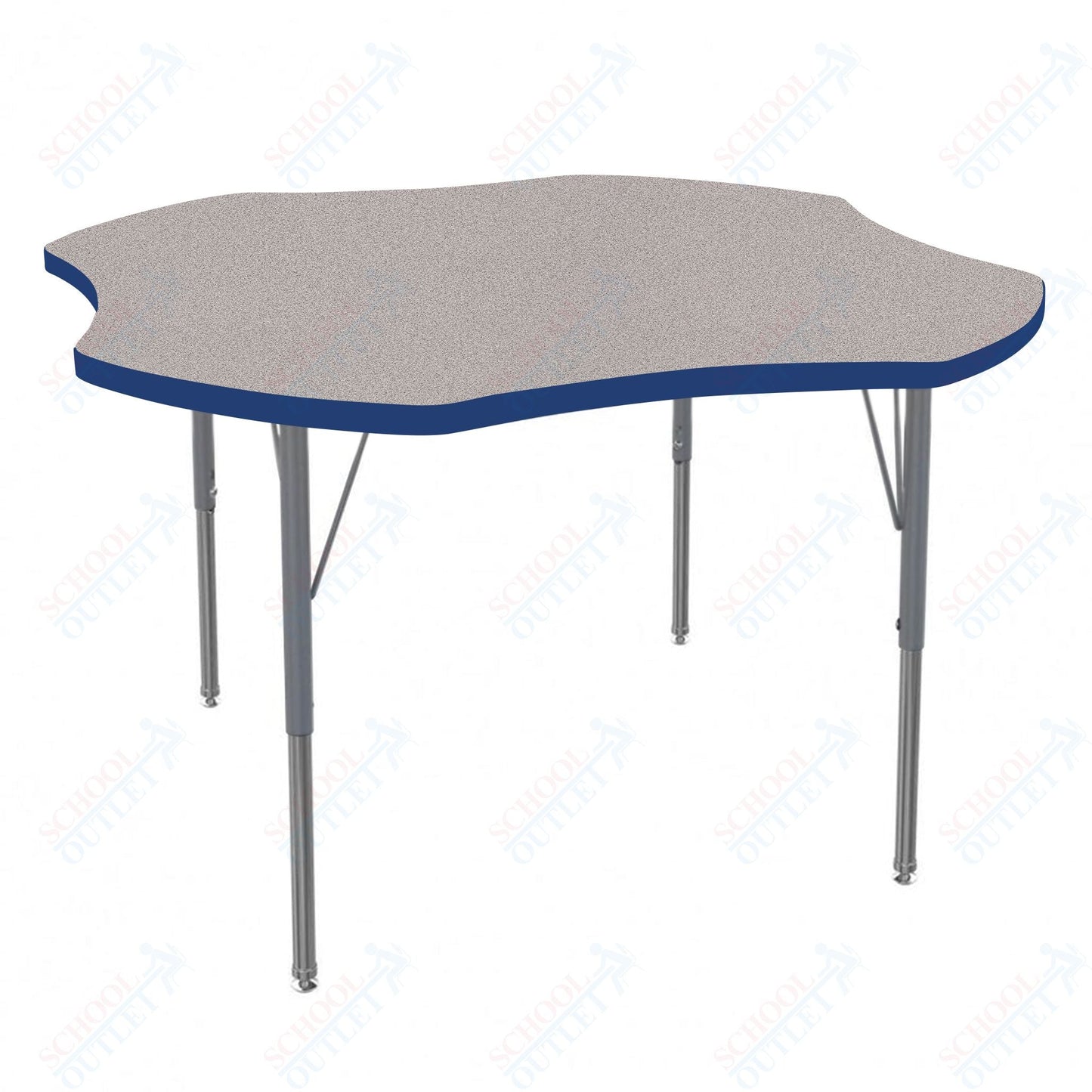 Marco MG2200 Series 48" Clover Activity Table Adjustable Height 21" - 30" (MG2265 - MB) - SchoolOutlet