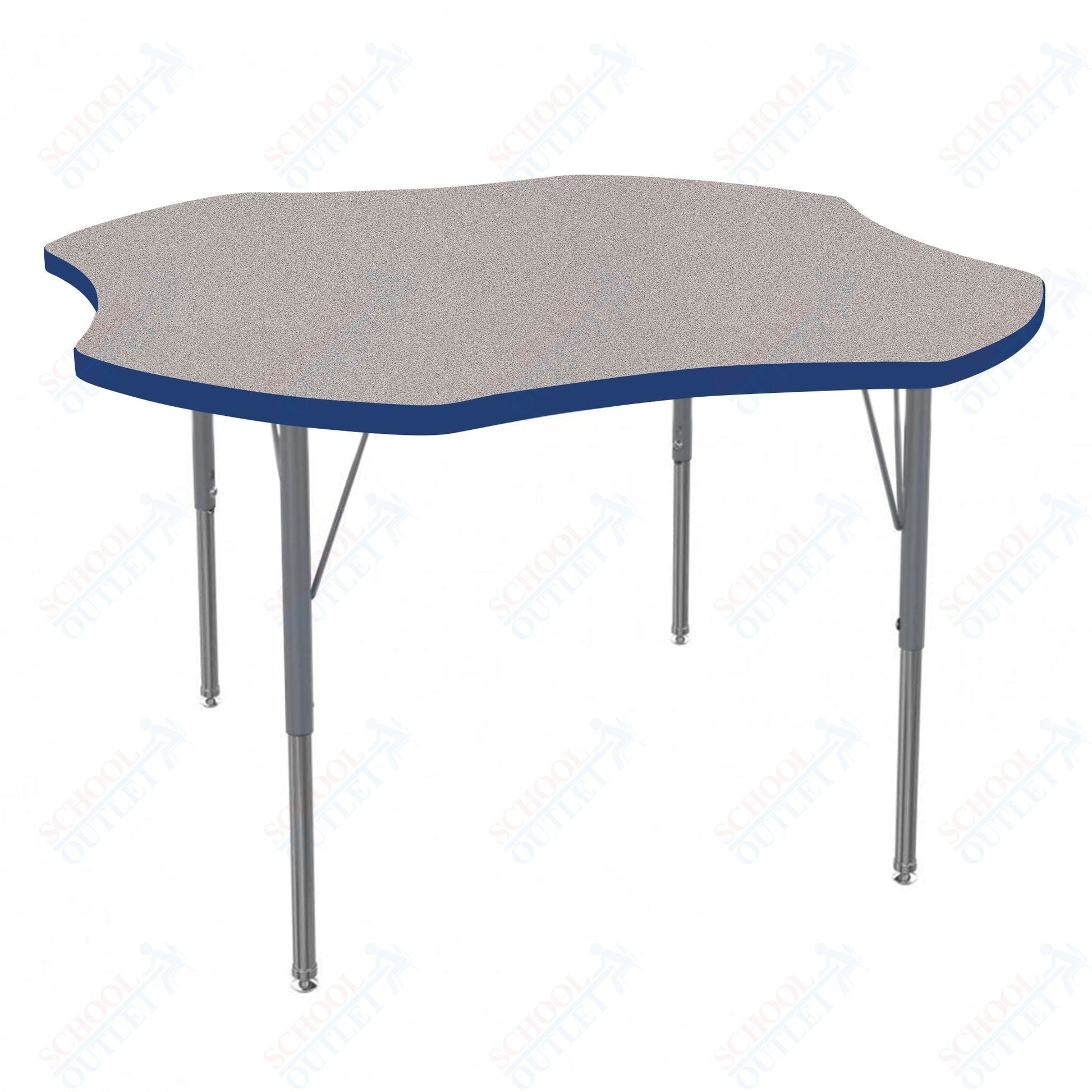 Marco MG2200 Series 48" Clover Activity Table Adjustable Height 21" - 30" (MG2265 - MB) - SchoolOutlet