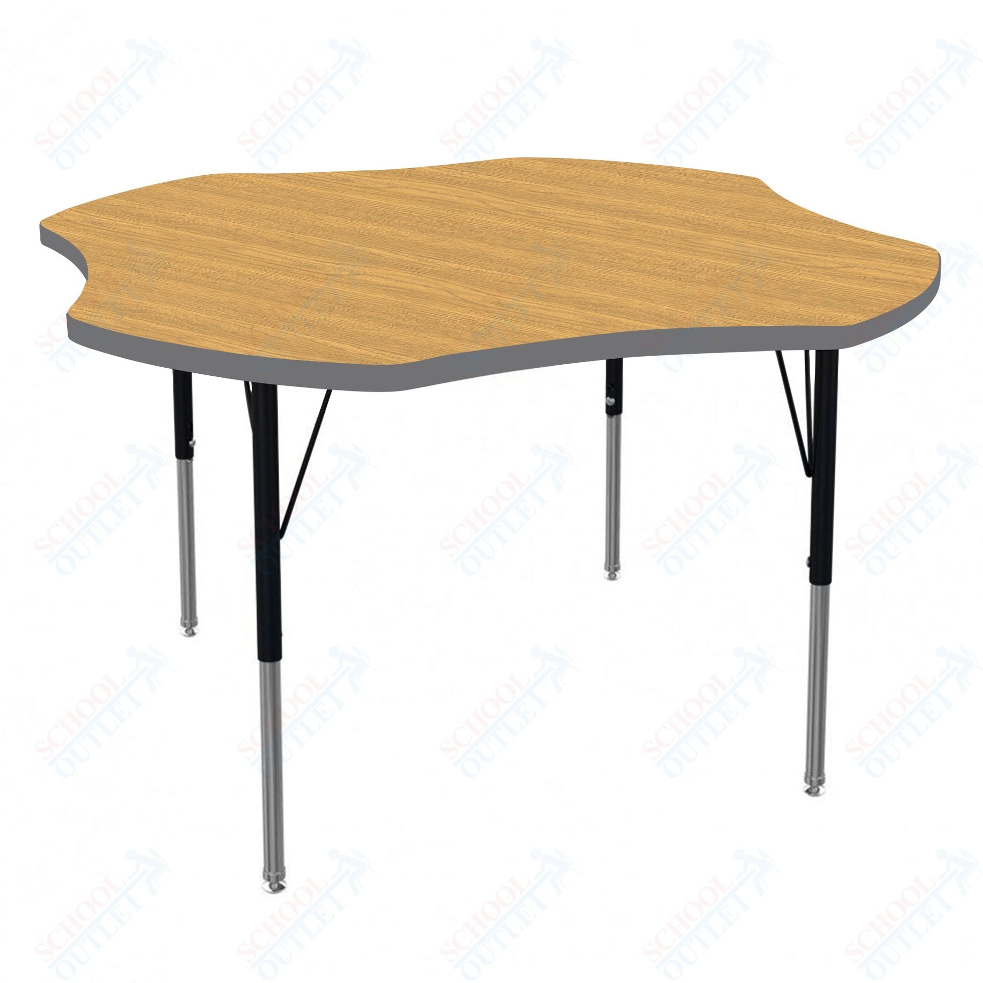 Marco MG2200 Series 48" Clover Activity Table Adjustable Height 21" - 30" (MG2265 - MB) - SchoolOutlet