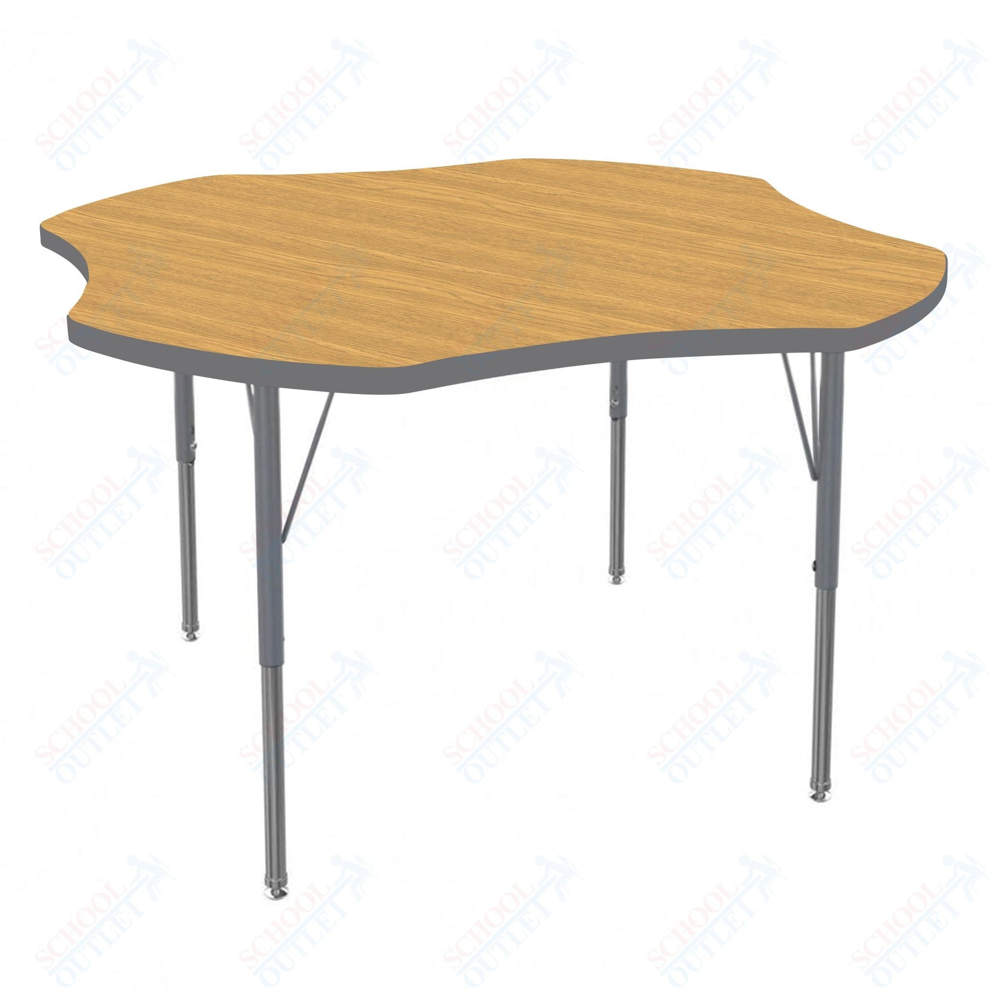 Marco MG2200 Series 48" Clover Activity Table Adjustable Height 21" - 30" (MG2265 - MB) - SchoolOutlet