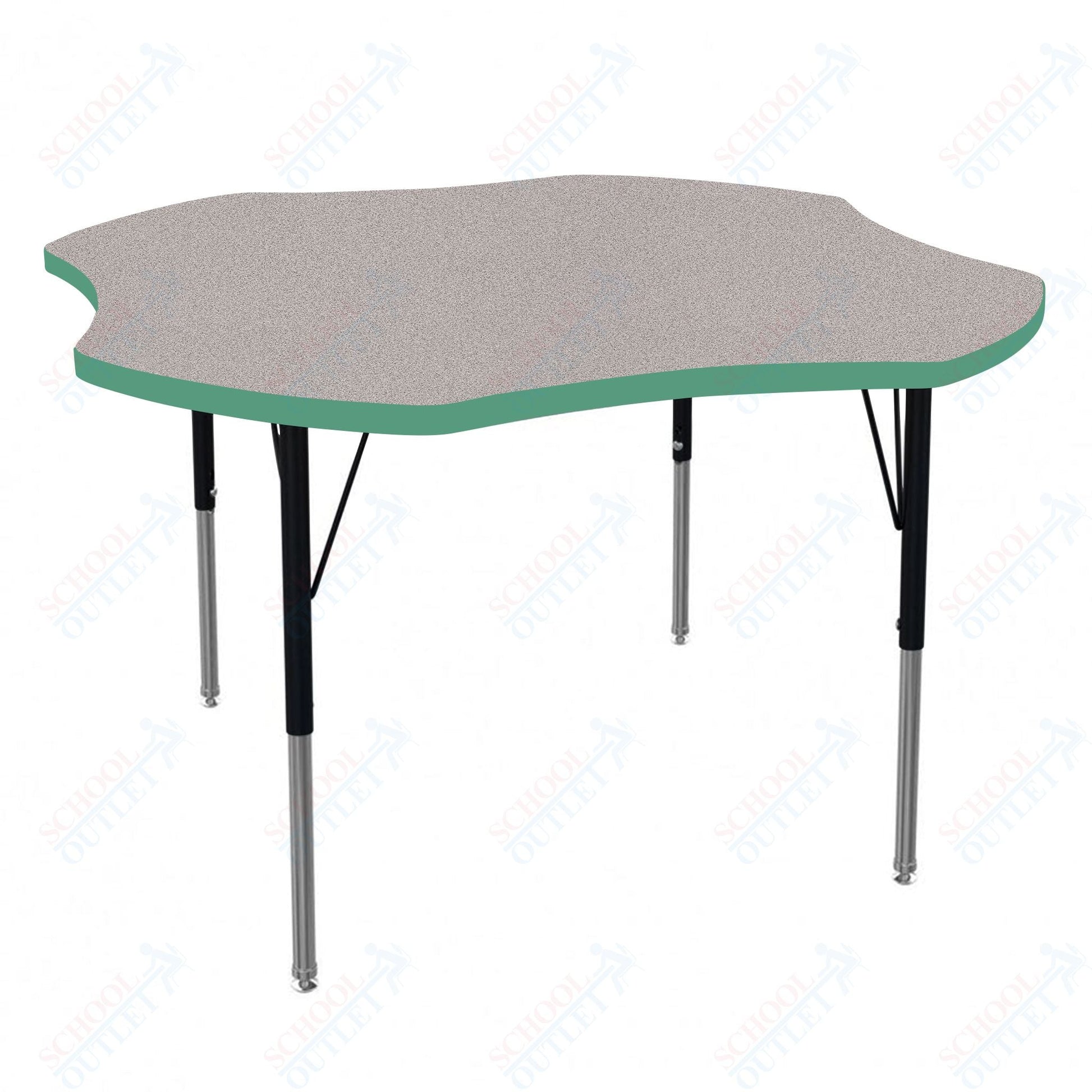 Marco MG2200 Series 48" Clover Activity Table Adjustable Height 21" - 30" (MG2265 - MB) - SchoolOutlet
