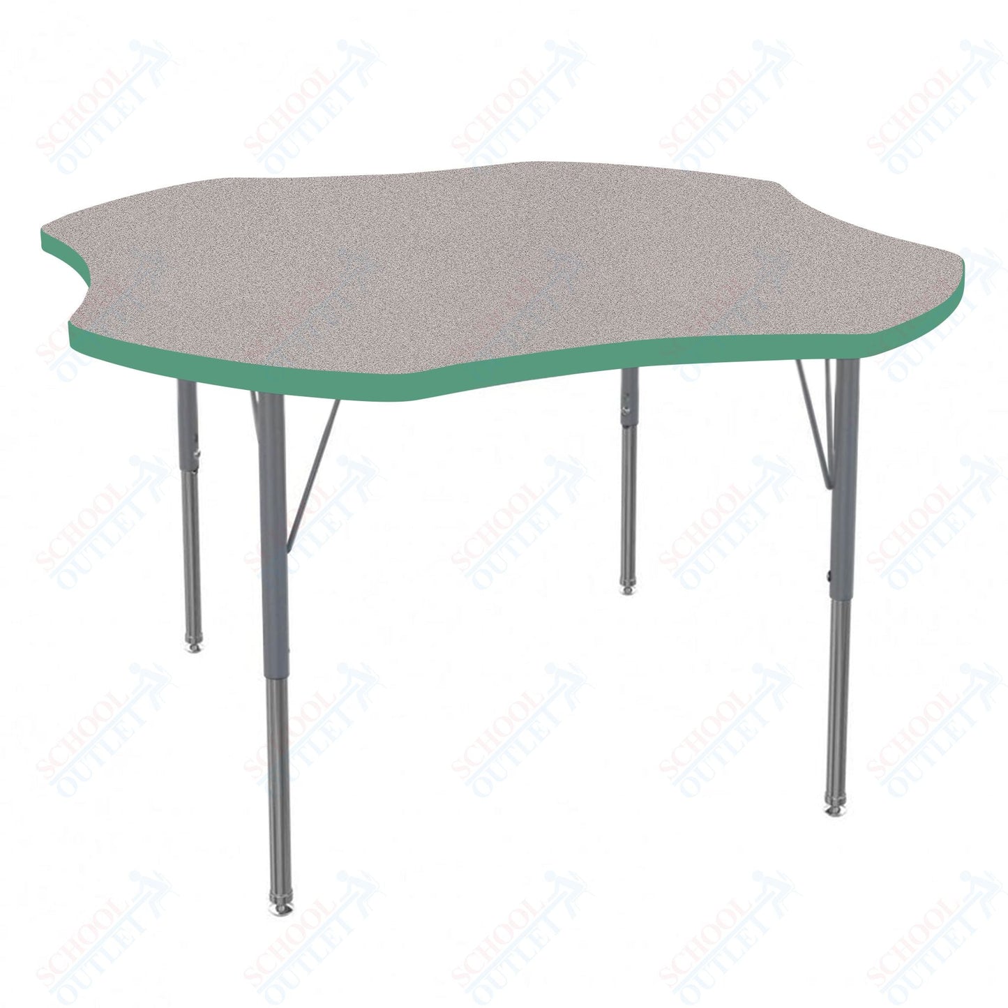 Marco MG2200 Series 48" Clover Activity Table Adjustable Height 21" - 30" (MG2265 - MB) - SchoolOutlet