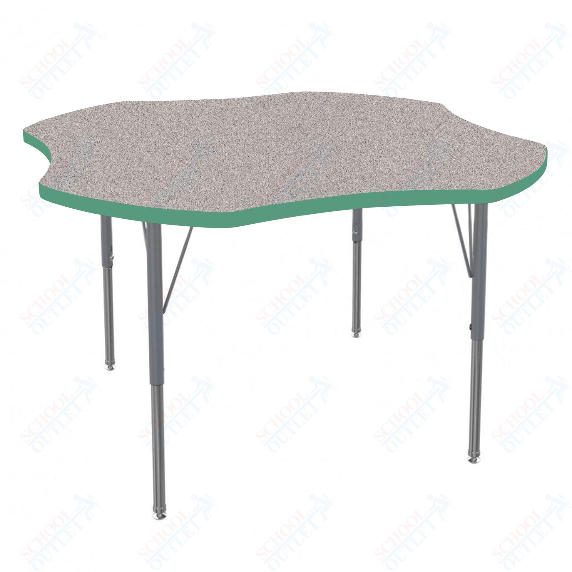 Marco MG2200 Series 48" Clover Activity Table Adjustable Height 21" - 30" (MG2265 - MB) - SchoolOutlet