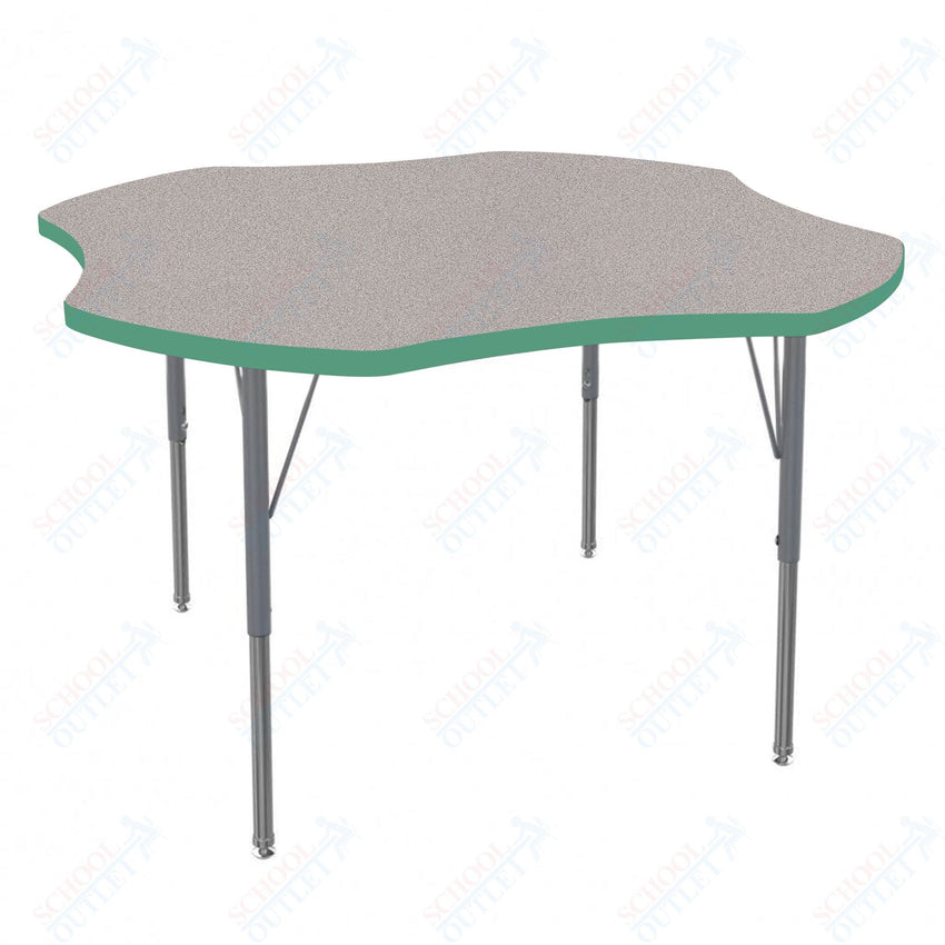 Marco MG2200 Series 48" Clover Activity Table Adjustable Height 21" - 30" (MG2265 - MB) - SchoolOutlet