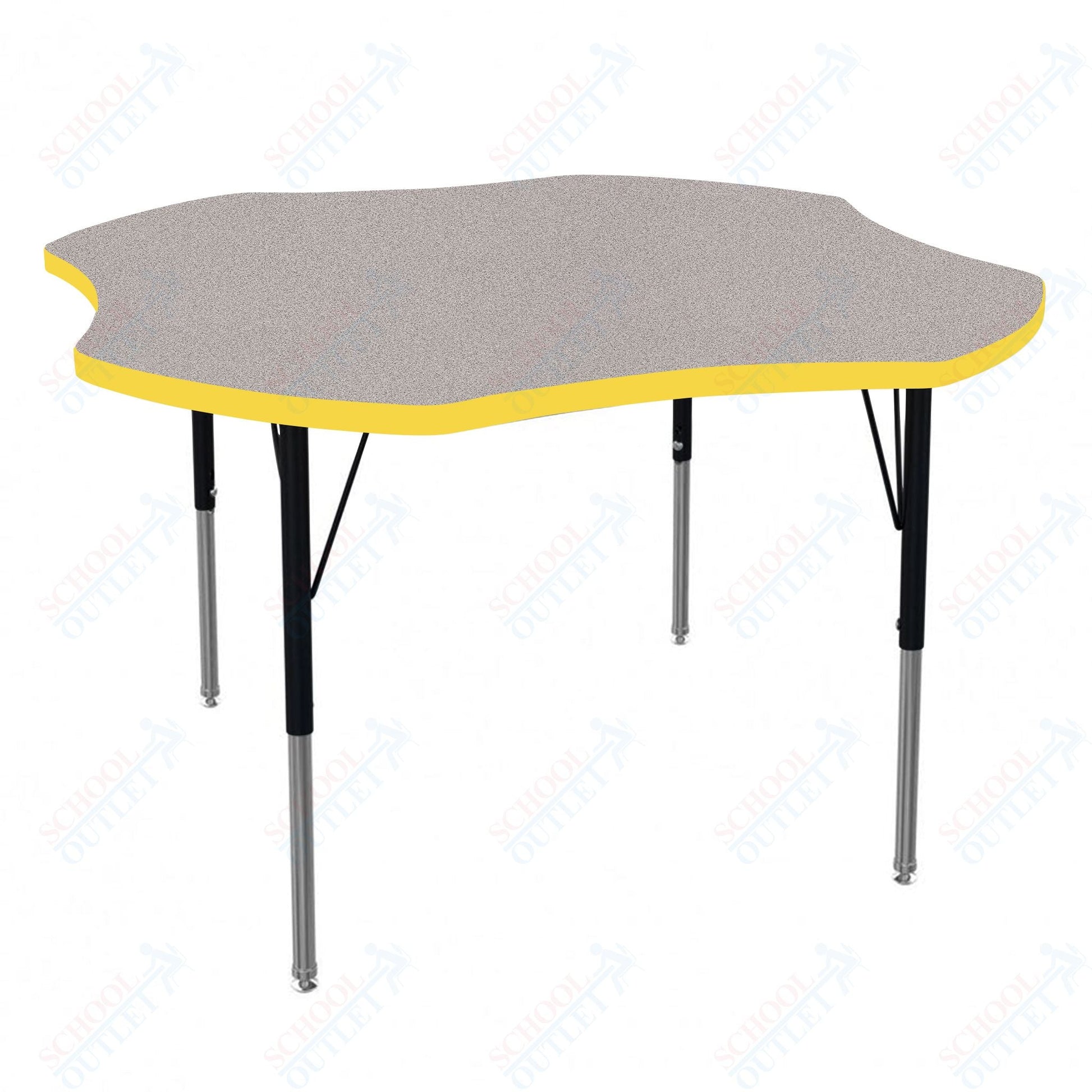 Marco MG2200 Series 48" Clover Activity Table Adjustable Height 21" - 30" (MG2265 - MB) - SchoolOutlet
