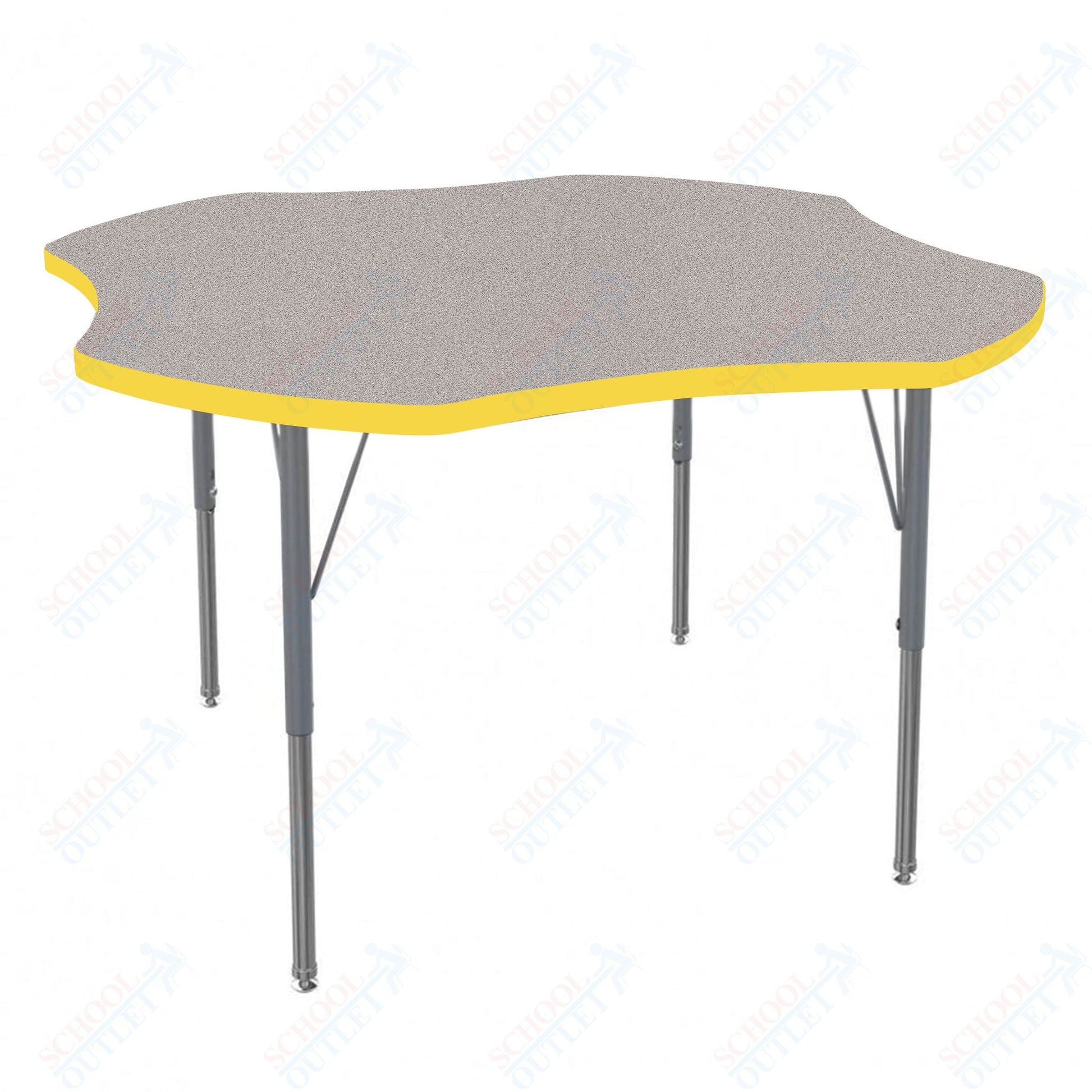 Marco MG2200 Series 48" Clover Activity Table Adjustable Height 21" - 30" (MG2265 - MB) - SchoolOutlet