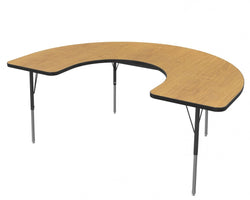 Marco MG2200 Series Horseshoe Activity Table 60" x 66" Adjustable Height 21"-30" (MG2270-MB)