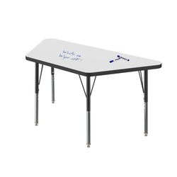 Marco MG2200 Series Trapezoid Activity Table w/ Dry Erase Top 24" x 48" Adj Height 21"-30" (MG2276-DB)