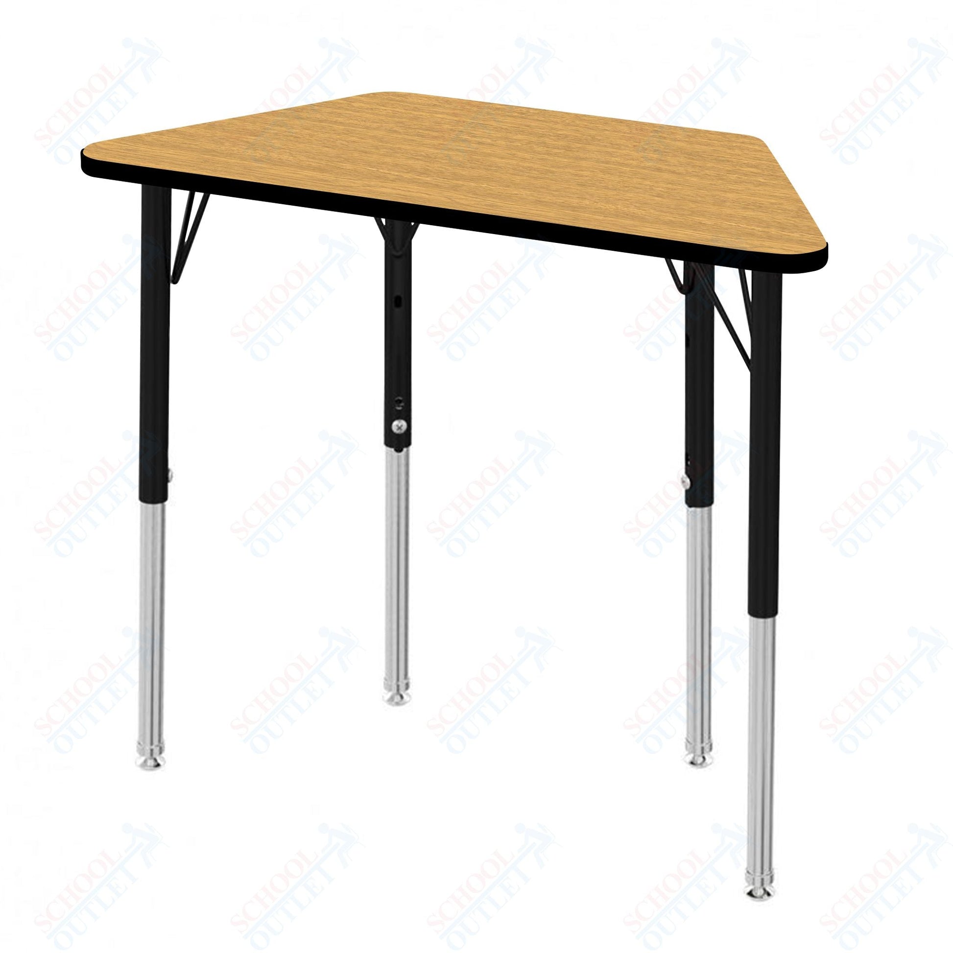 Marco MG2200 Series Trapezoid Preschool Table 24" x 48" Adjustable Height 16" - 24" (MG2276 - MA) - SchoolOutlet