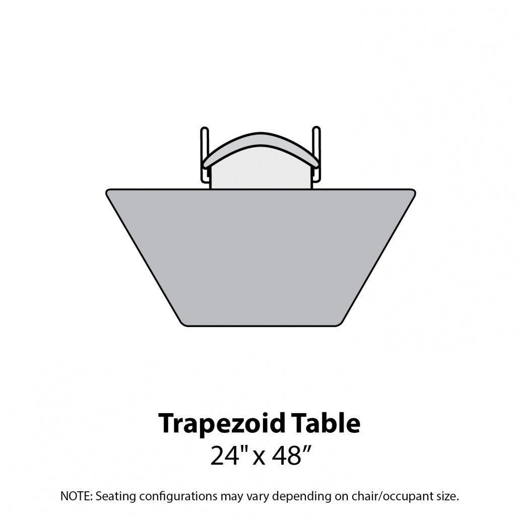 Marco MG2200 Series Trapezoid Preschool Table 24" x 48" Adjustable Height 16" - 24" (MG2276 - MA) - SchoolOutlet