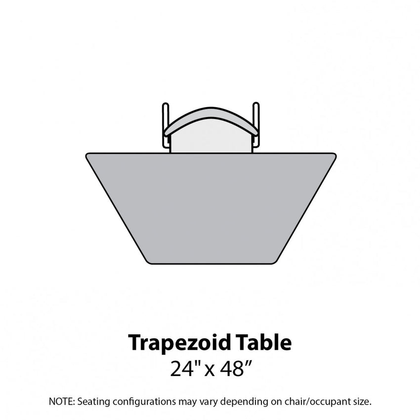 Marco MG2200 Series Trapezoid Preschool Table 24" x 48" Adjustable Height 16" - 24" (MG2276 - MA) - SchoolOutlet