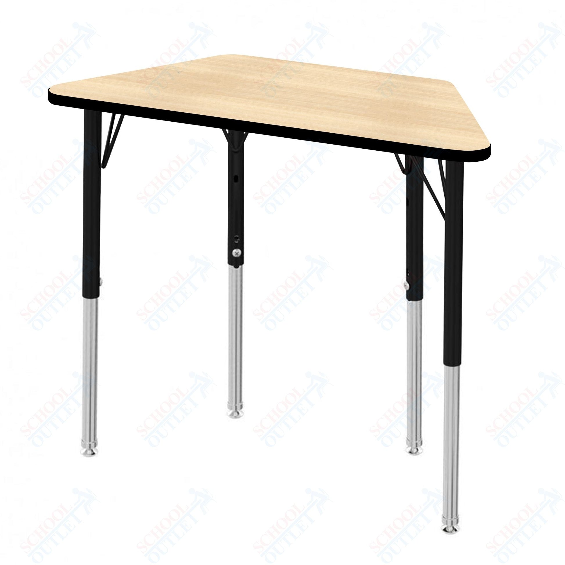 Marco MG2200 Series Trapezoid Preschool Table 24" x 48" Adjustable Height 16" - 24" (MG2276 - MA) - SchoolOutlet
