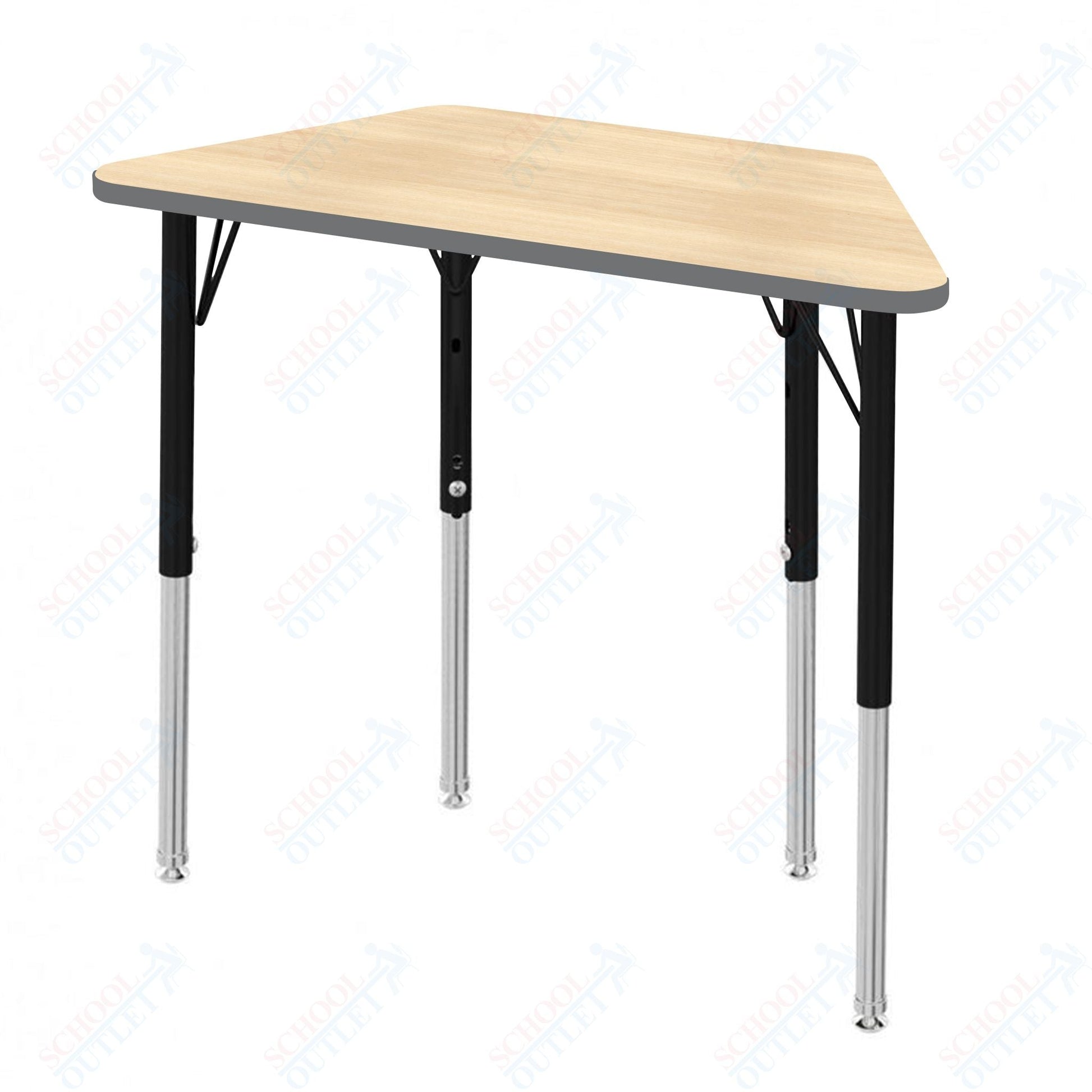 Marco MG2200 Series Trapezoid Preschool Table 24" x 48" Adjustable Height 16" - 24" (MG2276 - MA) - SchoolOutlet